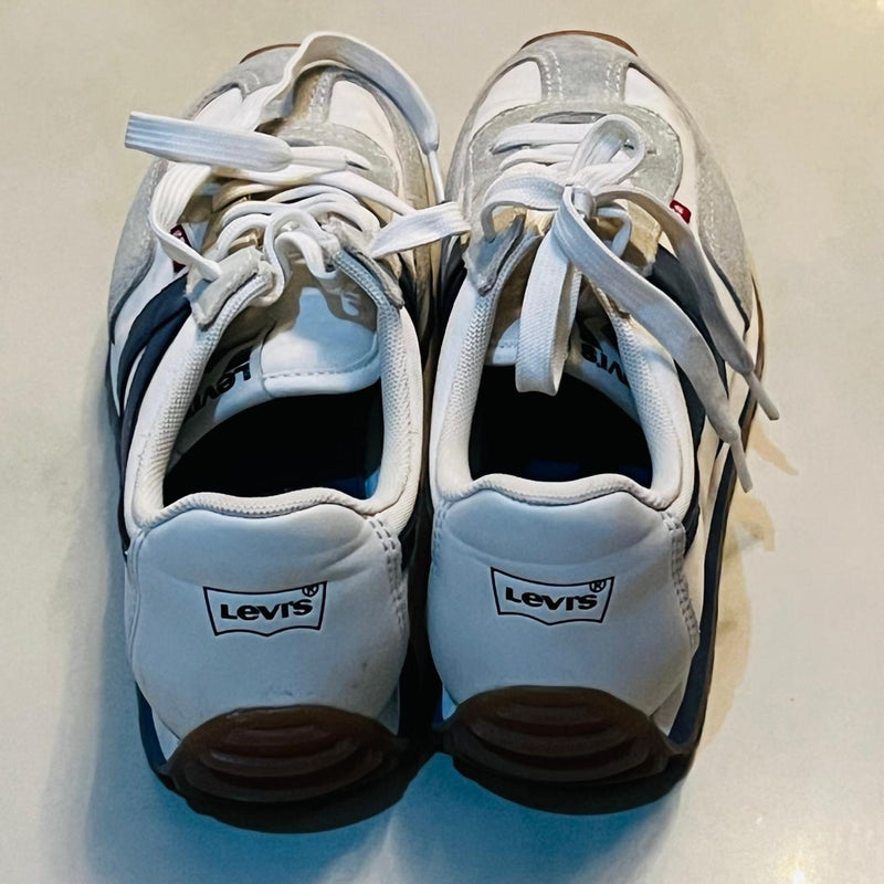 Levi's Stryder Red Tab sneakers in white and navy retro inspired design