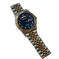 The Cerruti 1881 Chienti men's watch two tone bracelet and a blue dial with Arabic numerals