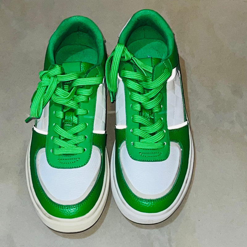Aldo Popwalk 300 sneakers green and white color block design